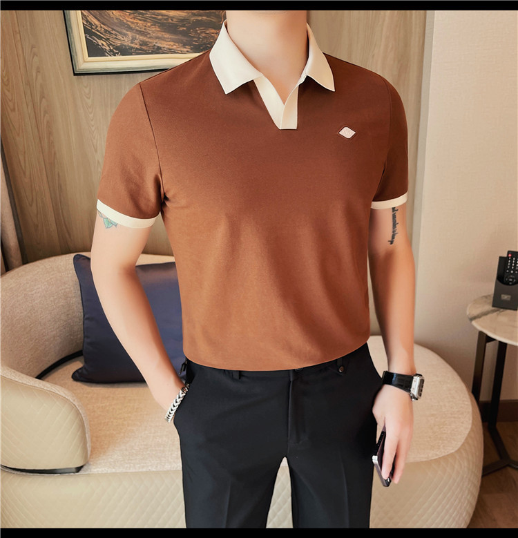 A6512 780K ÁO SƠ MI NAM HANTDU DÁNG ÔM BODY GỢI CẢM SEXY NGẮN TAY MÙA HÈ PHONG CÁCH HÀN QUỐC CỔ CHỮ V THỜI TRANG NAM G02 SẢN PHẨM MỚI
