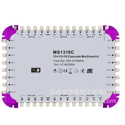 MS1316C Спутниковое мультиплексное переключатель Multiswitch 13in каскад/терминал
