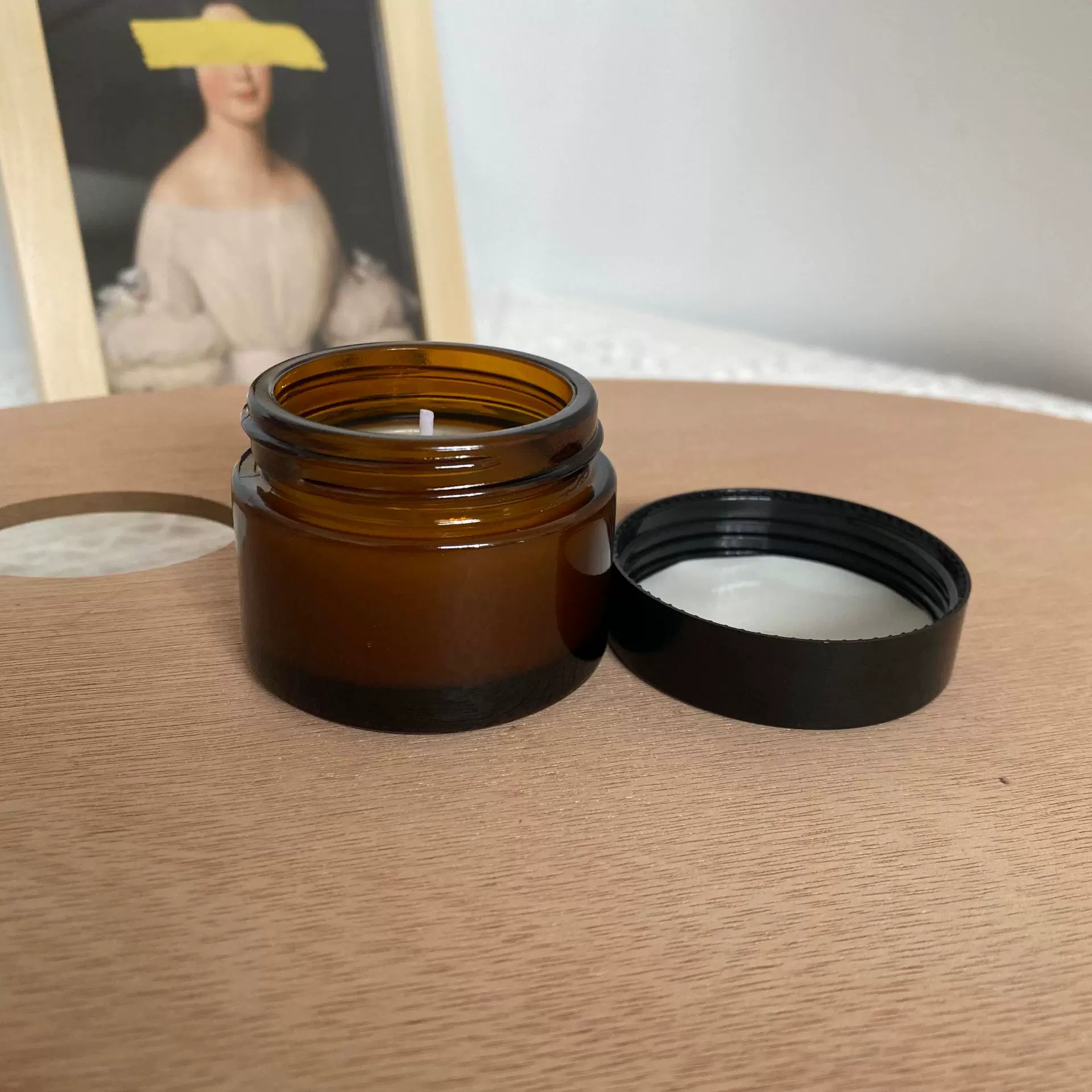 跨境ins风蛇年茶色香薰蜡烛杯家居摆件装饰新年手工蜡烛礼物批发