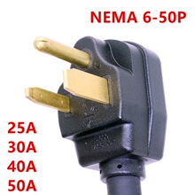 50A 40A 30A 25A 250V美规插头线 6-50P美标美式三插大功率电源线