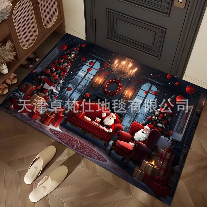 跨境圣诞地垫厨房耐磨易打理脚垫家用卫生间浴室垫入户垫子可批发|undefined