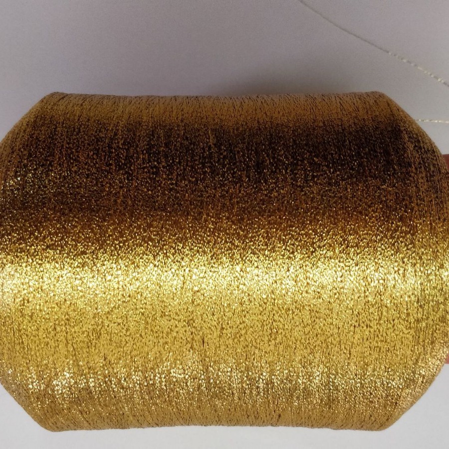 涤纶单丝包覆深咖啡色金葱线深褐色金属线银色铝膜包裹亮白色黏胶