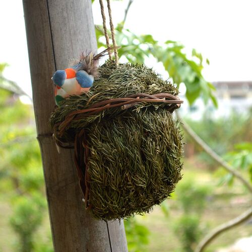 Self-produced and sold grass-woven bird nests, cross-border bird houses, bird nests, outdoor garden decorative creative bird cages, wholesale