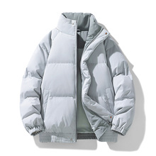 棉衣男冬季新款多巴胺撞色拼接立领面包服情侣款时尚百搭多色棉服