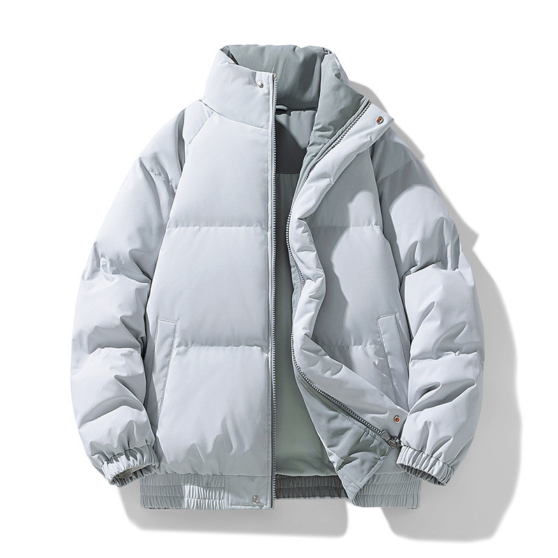 棉衣男冬季新款多巴胺撞色拼接立领面包服情侣款时尚百搭多色棉服