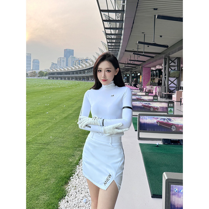 Korean Style Golf Women's Fashion Slim Fit Stretch Quick-Drying Top Sun Protection Women's Suit Anti-Exposure Sports Skirt