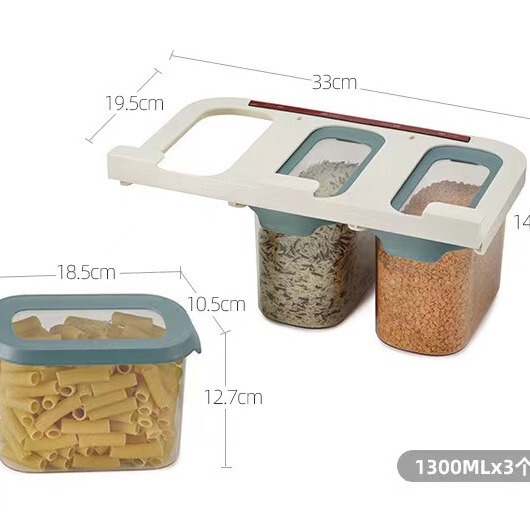 クロスボーダー新型厨房密封缶五穀雑穀収納ボックスプラスチック仕切りドライボックス食品貯蔵タンク|undefined