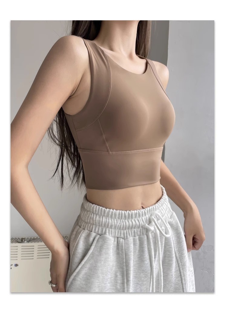 Ropa interior deportiva de una pieza que absorbe los golpes para correr desgaste exterior chaleco de yoga de una pieza 2023 nuevo sujetador de fitness para mujeres