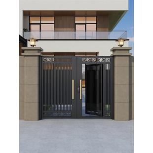 Modern Aluminum Alloy Villa Gate, Aluminum Art Gate, Outdoor Single and Double Opening Iron Courtyard Gate, Electric Gate, Country Fence Gate