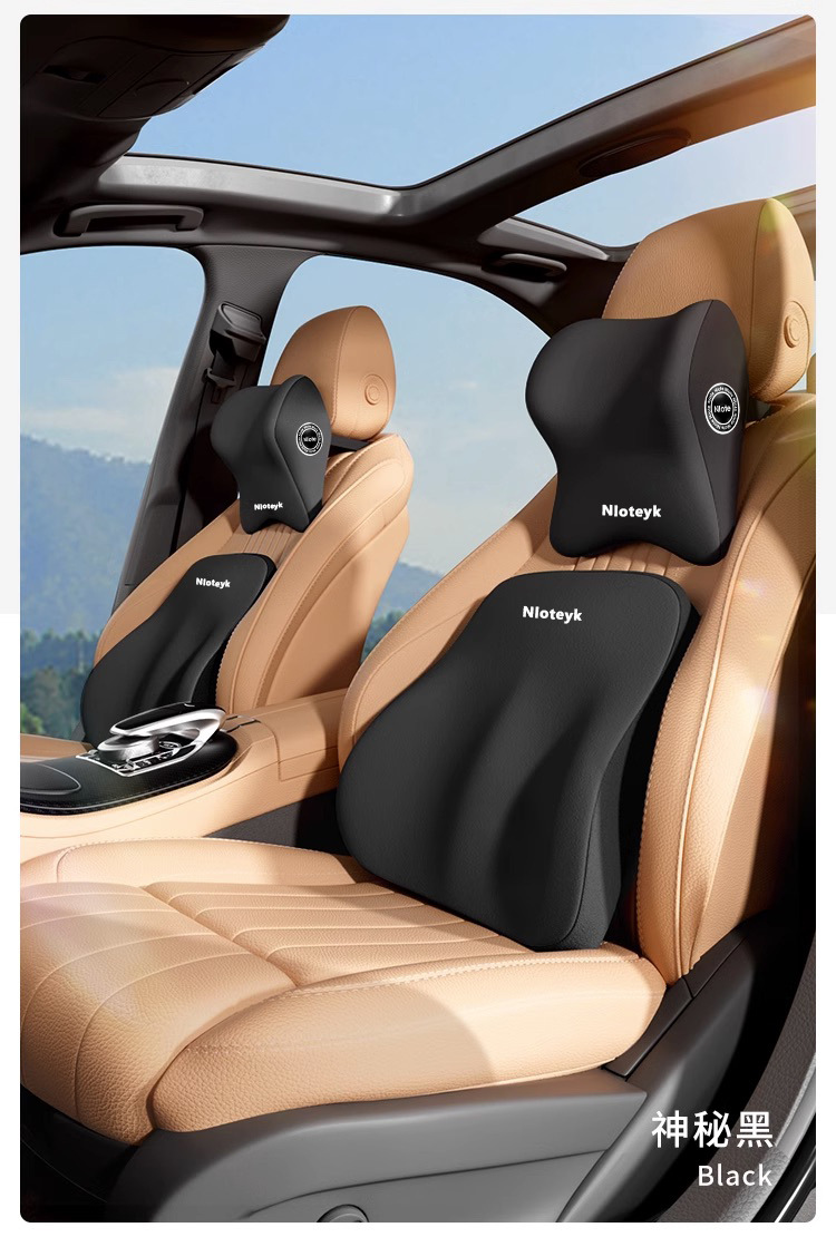 Car Headrest Memory Foam Neck Pillow Lumbar Support Driver's Seat Lumbar Cushion Lumbar Support Car Cervical Pillow Comfortable Support