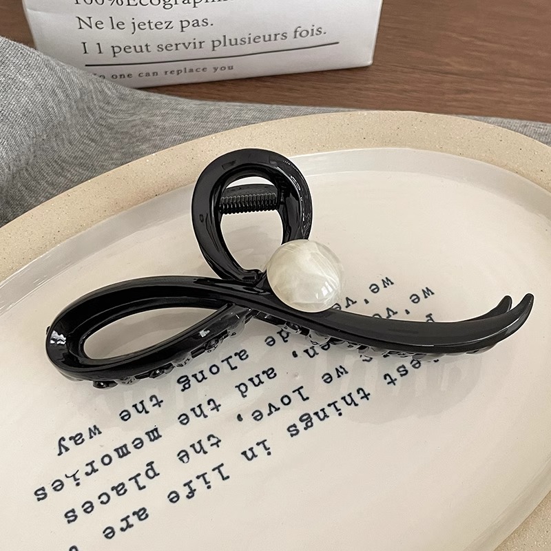 Otoño e invierno, clip de peluche Maillard, clip de tiburón en la parte posterior de la cabeza de alta calidad, volumen de cabello grande, horquilla, tocado, accesorios para el cabello para mujer