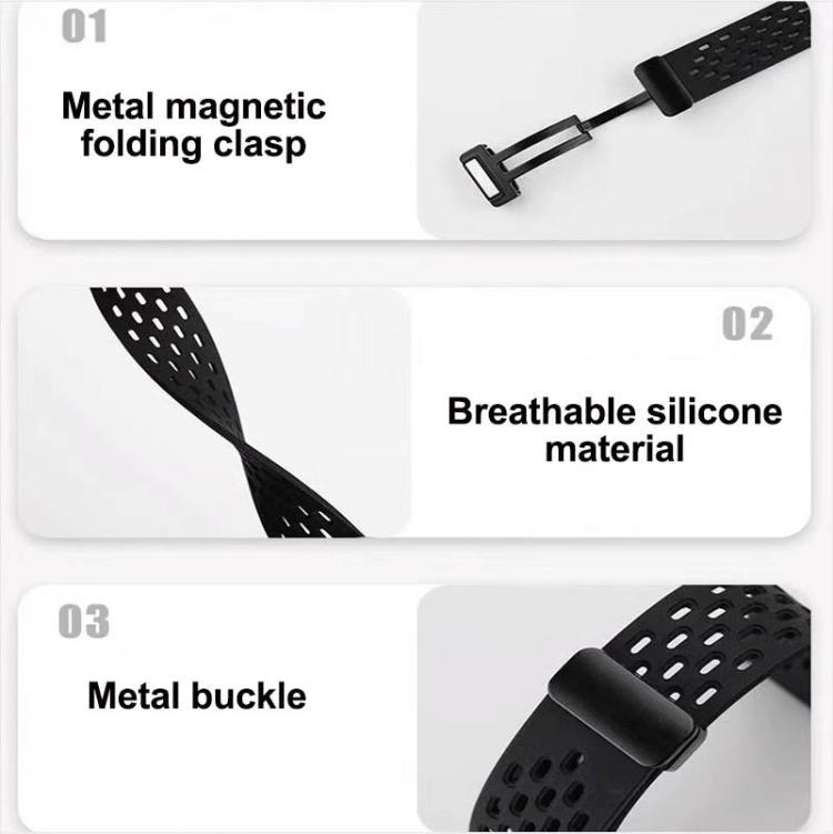 xDfind Dong Dong absorción pulsera de silicona de botón negro para Samsung Galaxy Fit3
