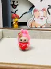 Labubu sitting posture love rose red