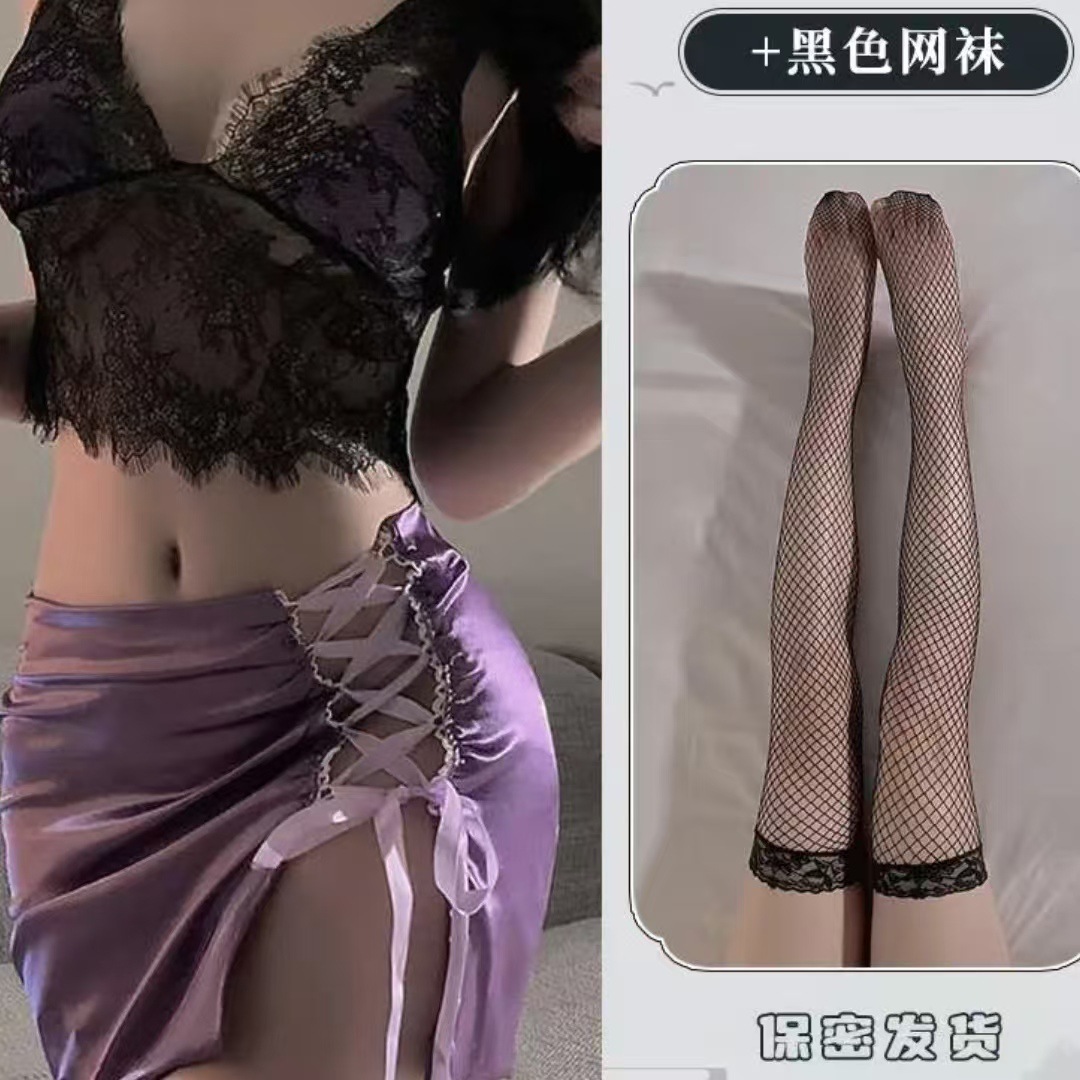 보라색 [슈트+블랙 망사스타킹]