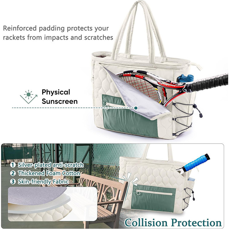 Amazon nuevo bolso de tenis para mujeres al aire libre bolso de tenis portátil bolso de hombro de tenis a cuadros frescos image 5