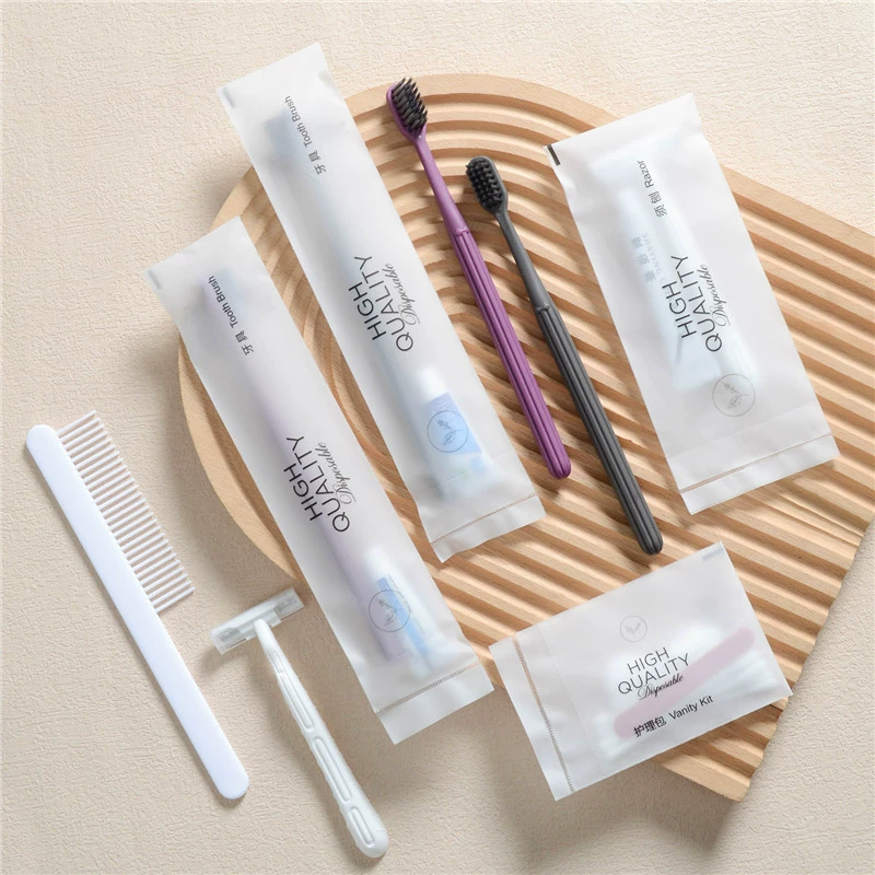 Disposable toothbrush for hotel, toothpaste, soft set