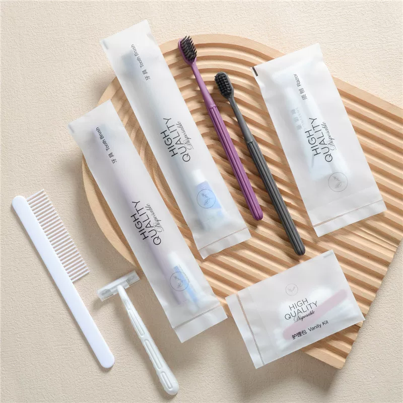 Disposable toothbrush for hotel, toothpaste, soft set