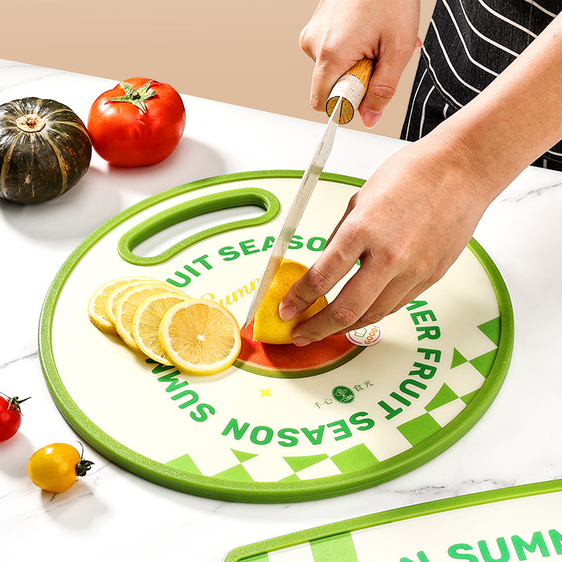 Cocina doméstica PP nuevo tablero de platos para bebés suplementos de alimentos para bebés tablero de corte de verduras de doble cara para cortar melones y frutas para engrosar el conjunto de tablero de verduras