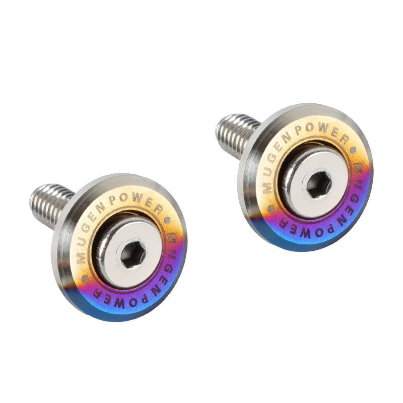 Dongnan Car Modified License Plate Screws Fastener Stainless Steel mugen (Digər kuzov və aksesuarlar) - burnt-blue-2pcs-set