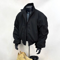 パイロットジャケット男性春秋タイプのアメリカ郭形ショートタイプのcleanfit立襟コーチ野球服上着