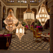 新款新疆泰式风复古东南亚餐厅咖啡店装饰泰式会所艺术氛围吊灯