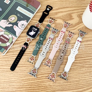 Suitable for iWatch Ultra2 Apple Watch Strap Watchs10/9/8/7/Se Mickey Headband with Silicone Strap