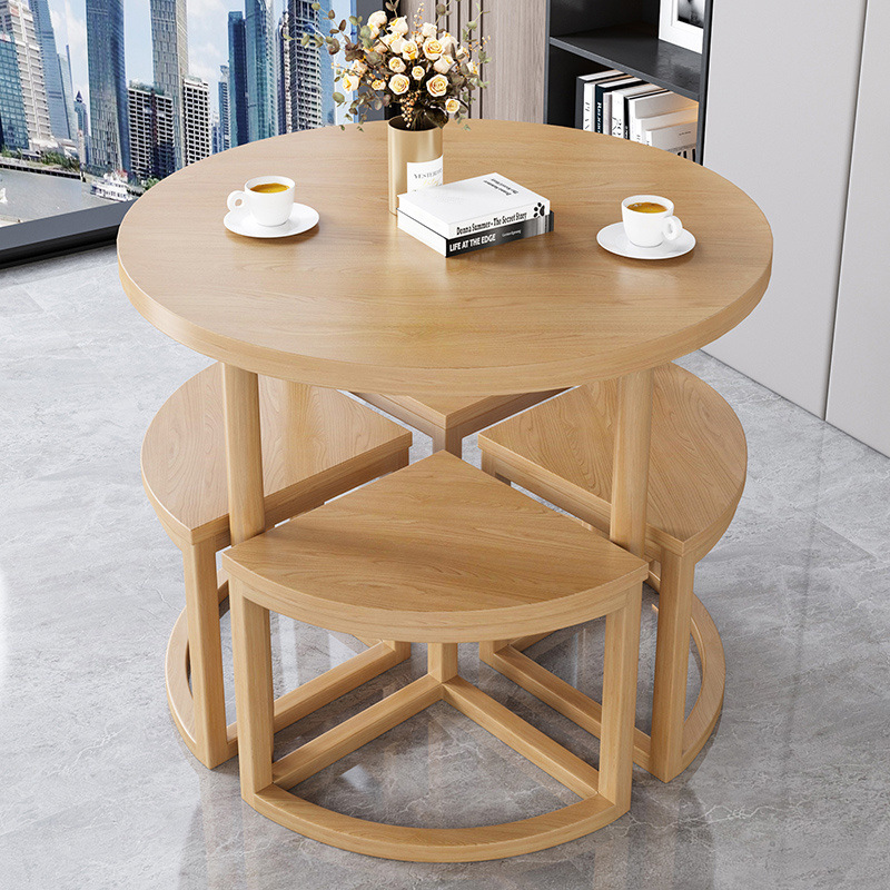 4 bancos + tabla de madera