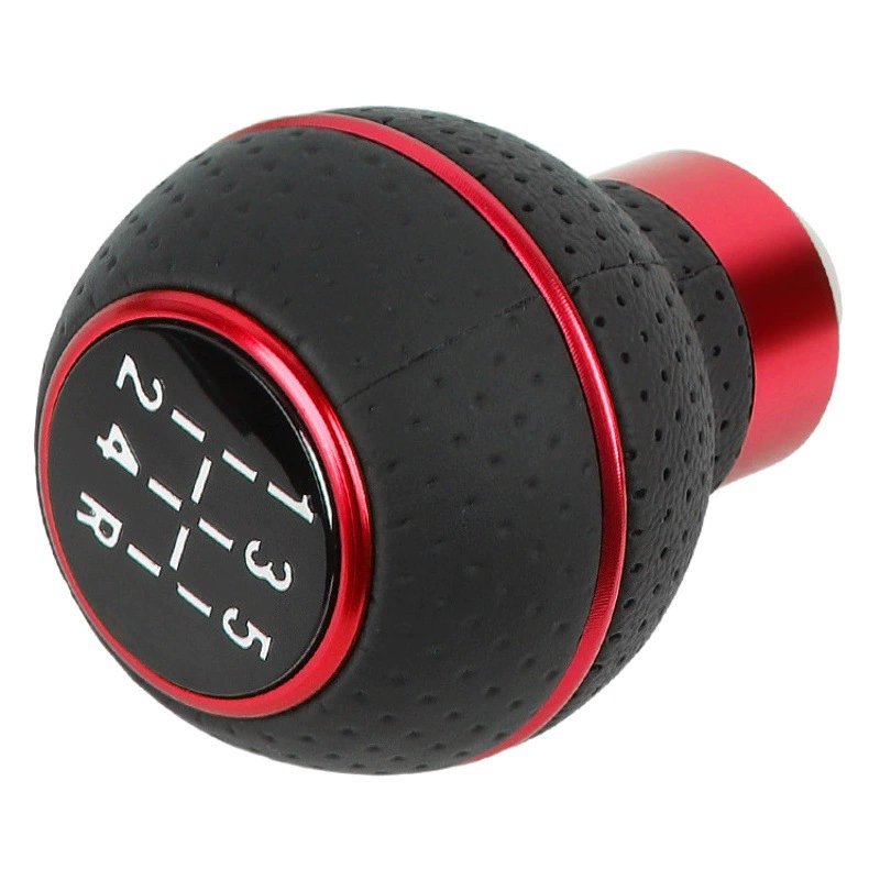 Трансграничный хит продаж, новый автомобиль, модифицированный рычаг переключения передач из искусственной кожи, универсальный рычаг переключения передач, ручка переключения передач из алюминиевого сплава, рычаг пятой передачи