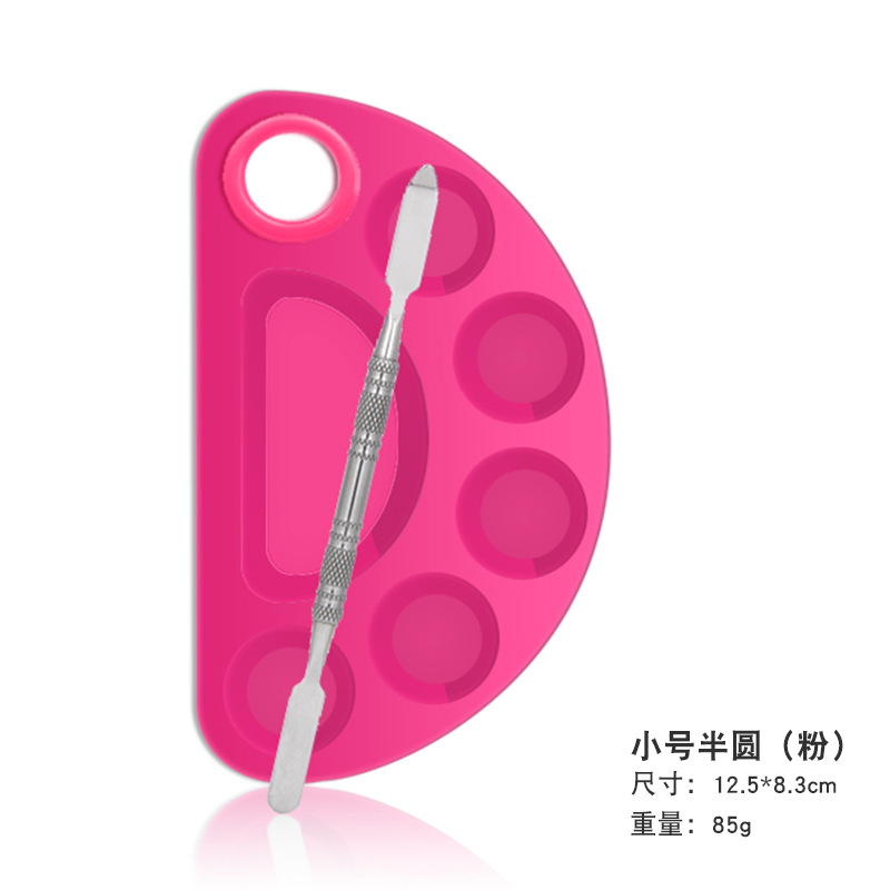 Mini maquillaje de Acero Inoxidable base de uñas de arte paleta al por mayor anillo de tamaño pequeño anillo de maquillaje paleta traje