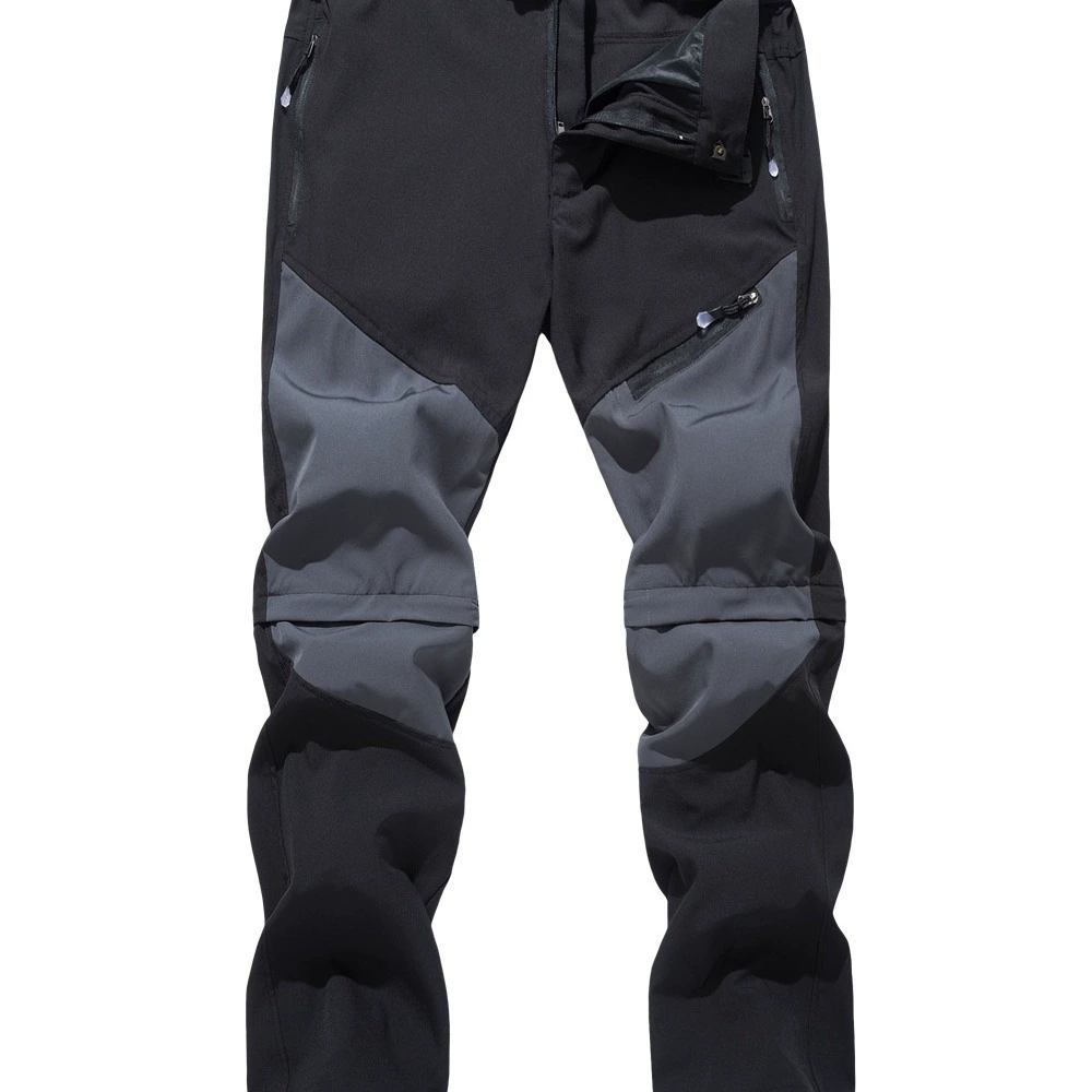 Quick‑dry travel trousers, convertible zip‑off to shorts, plus sizes M–4XL