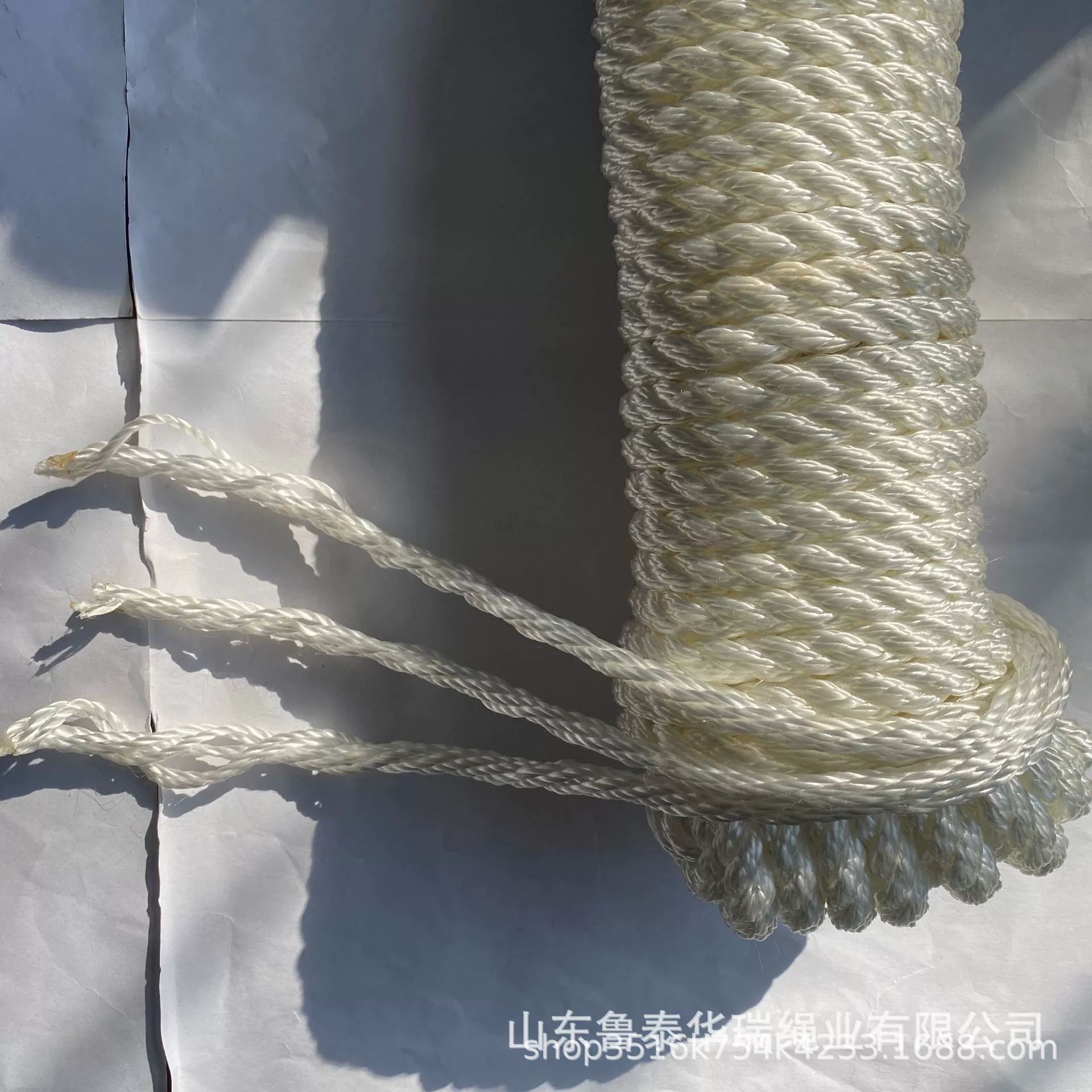工业级尼龙涤纶三股绳 耐磨损 抗老化 适合港口机械作业