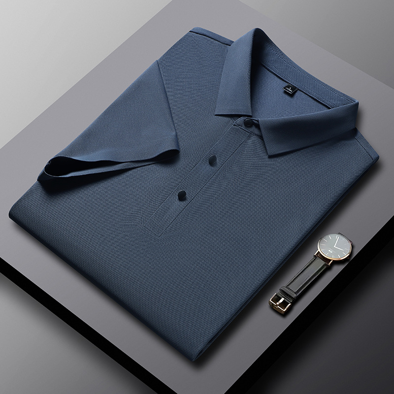 Hielo de manga corta Polo hombre nuevo grupo ropa de trabajo camiseta de manga corta Hielo de negocios sin marcas polo transpirable