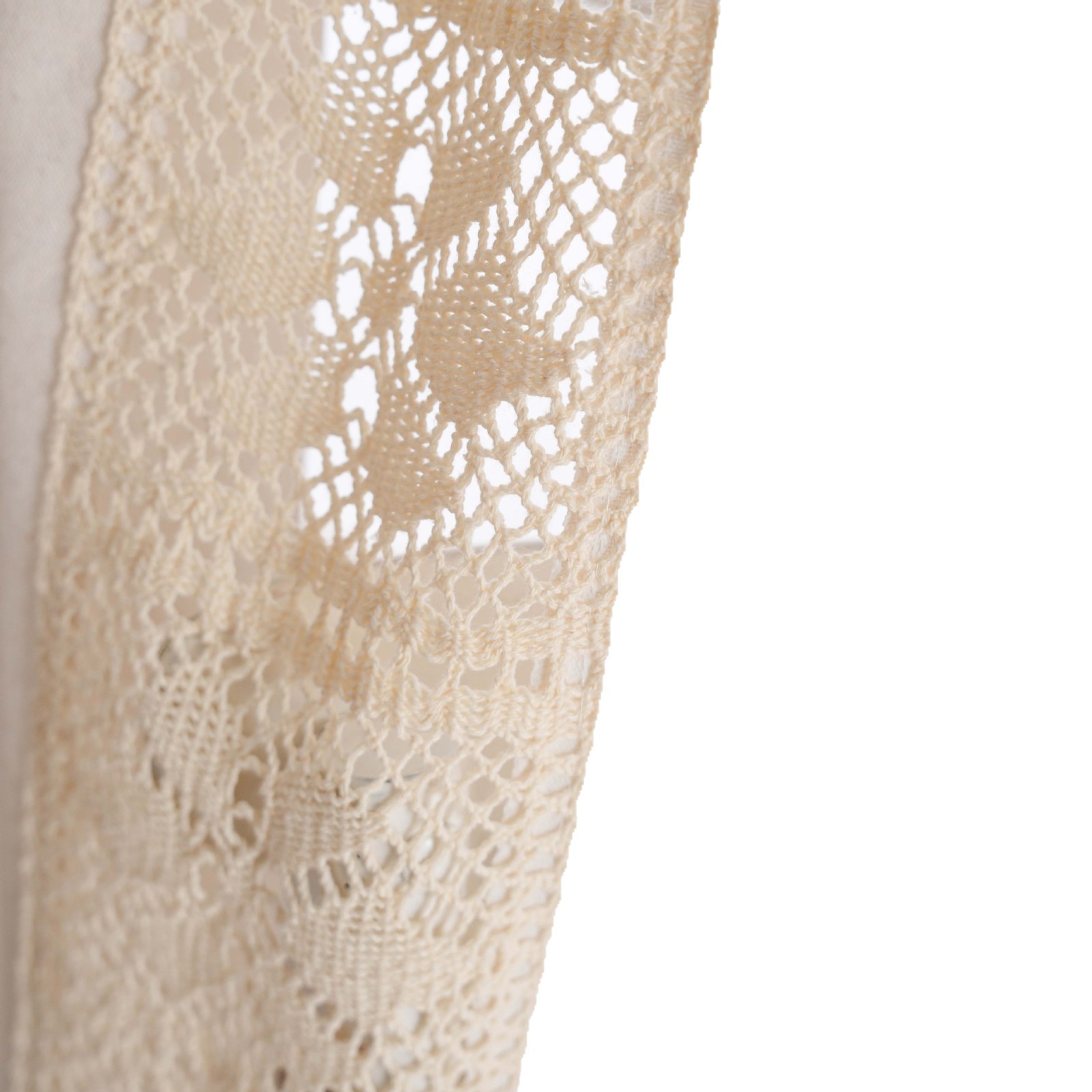 American Style Crochet Patchwork Tassel Curtains For Living Room_voghion.com