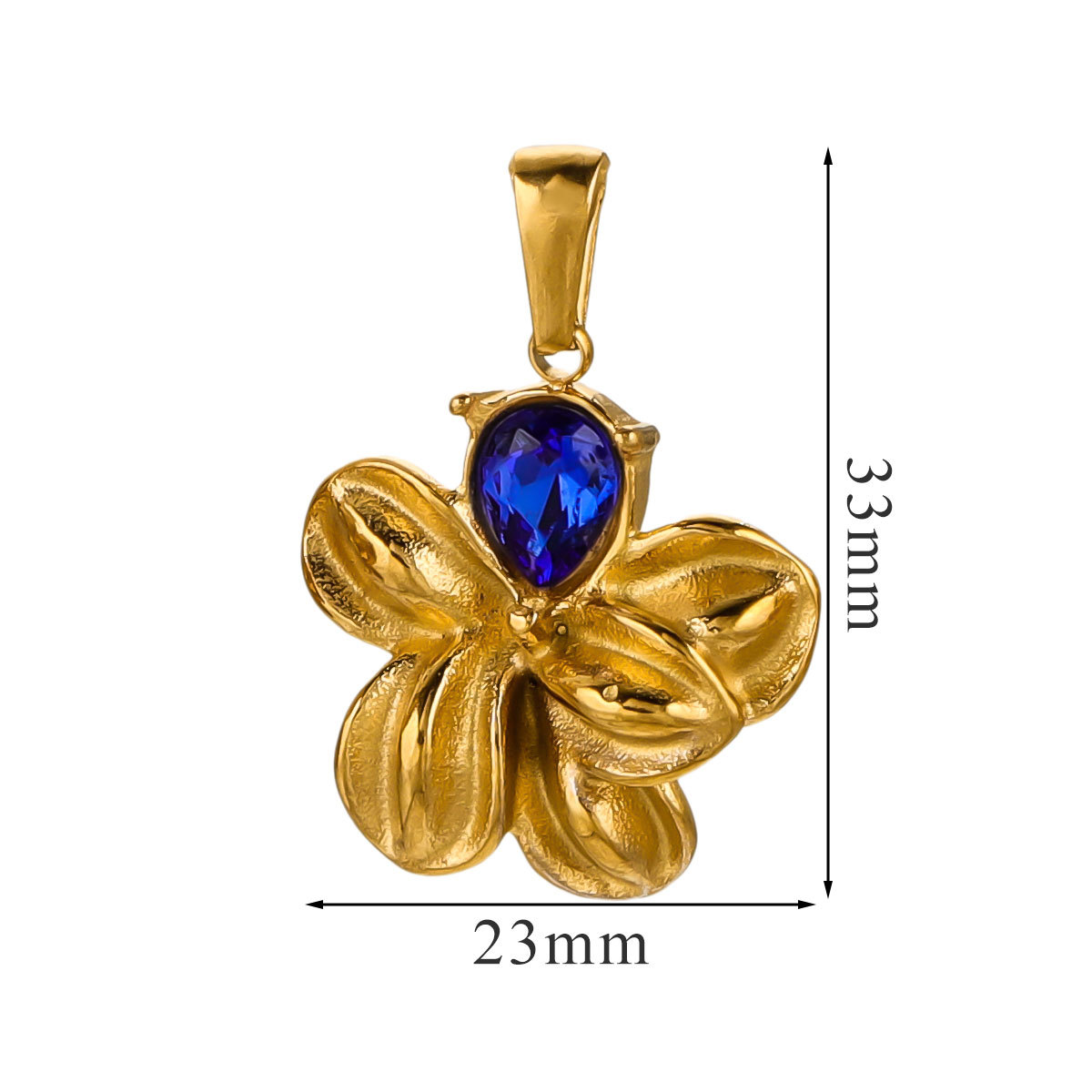 Europa y América retro flores de acero inoxidable DIY collar conjunto de cristal colgante al por mayor