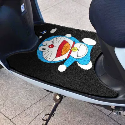 Electric vehicle foot mat – circle foot pad for battery car - 212-doraemon-width-50xlength-70cm