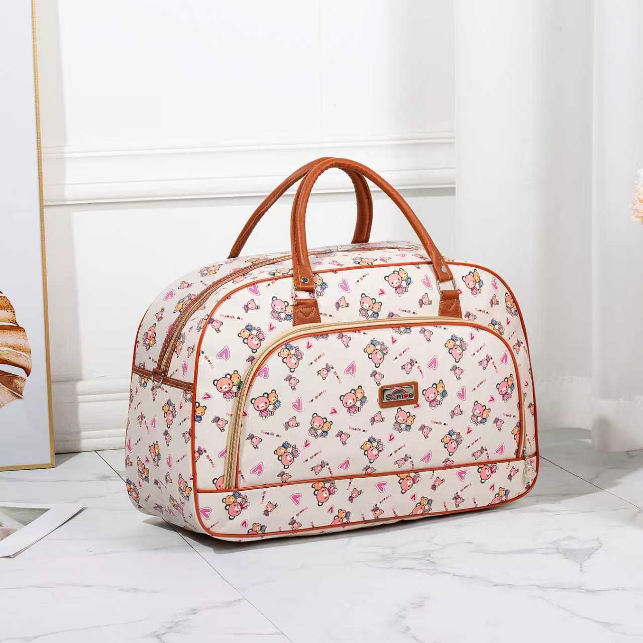 Fábrica directa bolsa de viaje portátil bolsa de equipaje PU bolsa de regalo tamaño bolsa impermeable viaje corto bolsa de embarque al por mayor