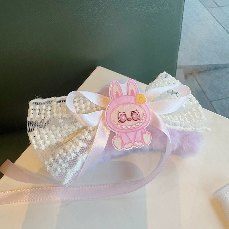 Children's hairgrip with bow, funny cute shark, hair accessory