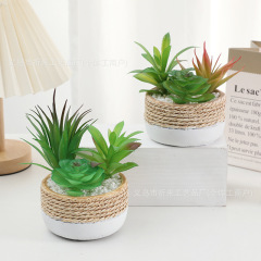 偽の鉢植えボール、緑の植物、小さな装飾品、装飾模擬植物、花、屋内リビングルーム、盆栽、デスク