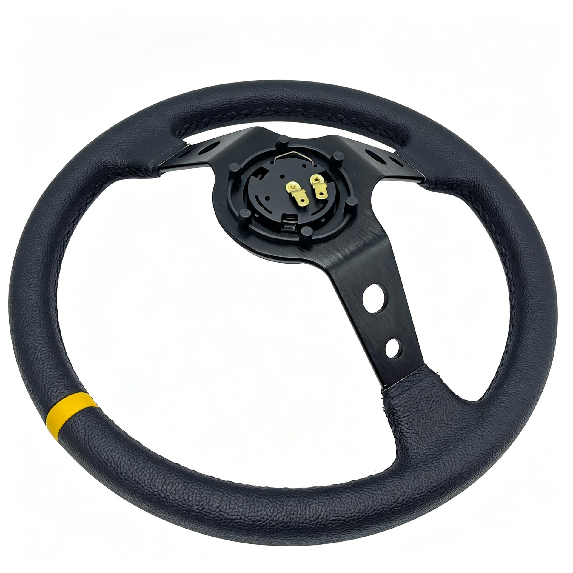 Car modification steering wheel 14inch PVC personalized racing steering wheel 350mm lychee pattern universal racing wheel