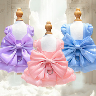 Cat Skirt Spring and Summer Pet Wedding Dress Dog Clothes Traction Cat Princess Skirt Pet Clothes