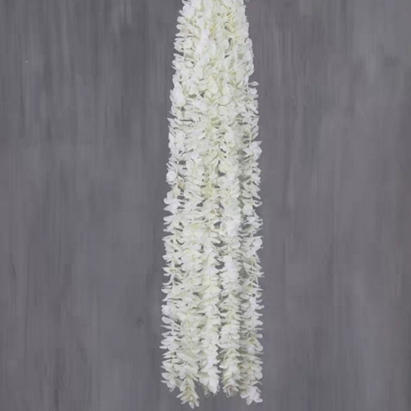 Decoración de la boda flor artificial imitación cadena de orquídeas tiras de flores de glicina decoración de techo de auditorio de bodas plástico orquídea falsa