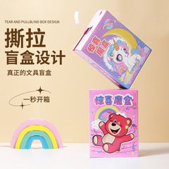 Cartoon Lucky Stationery Blind Box New Year Gift for All Class Students Prize Stationery Set Gift Box Wholesale