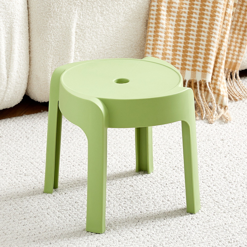 Taburetes de plástico gruesos mesas de comedor caseras cocinadas de cocina simple banco alto nórdico sala de estar respaldo molino de viento cuadrado nuevo