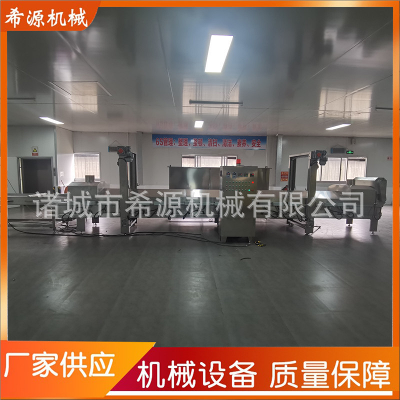 XY4500型牛肉土豆饼油炸机 鱼饼裹浆油炸机 肉饼鸡块成型油炸线