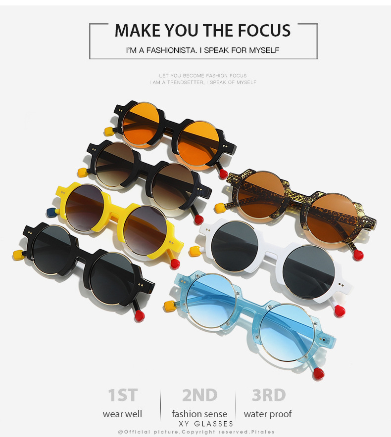 65g Weight Full Frame Glasses Structure Sunglasses Classification PC, UV400 Protection Lens Material Round Frame Glasses Style Outdoor, Travel Occasion Solid Color Pattern All Seasons Season Unisex Gender Hip-Hop, Streetwear Style Grey, Black Color Hip-Hop Streetwear Solid Color PC UV400 Protection Round Frame Full Frame Women's Sunglasses 2