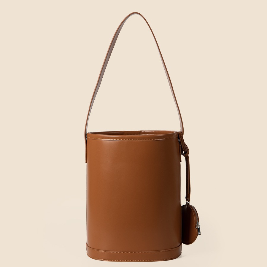 Exquisite and fashionable summer casual cylindrical bag for women, large capacity single shoulder bucket bag, niche_voghion.com
