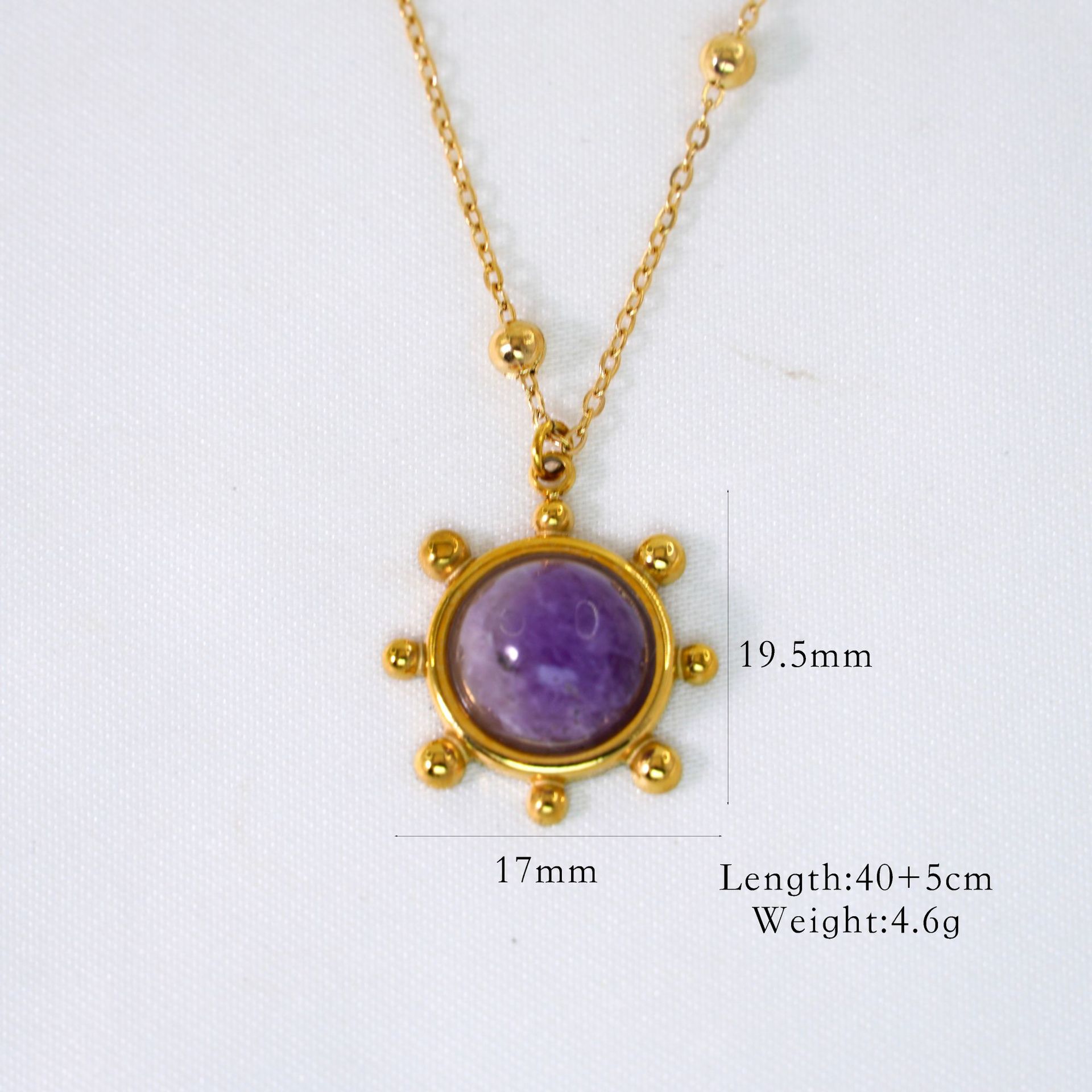 8g Weight Titanium Steel Pendant Material Natural Stone Inlay Material Pendant Necklace Classification Titanium Steel Chain Material 1 Piece Quantity Banquet, Street Occasion Titanium Steel Material Geometric Pattern Women's Gender Plating Design Casual, Elegant, Streetwear Style Casual Elegant Streetwear Geometric Natural Stone Titanium Steel Wholesale Pendant Necklace 8