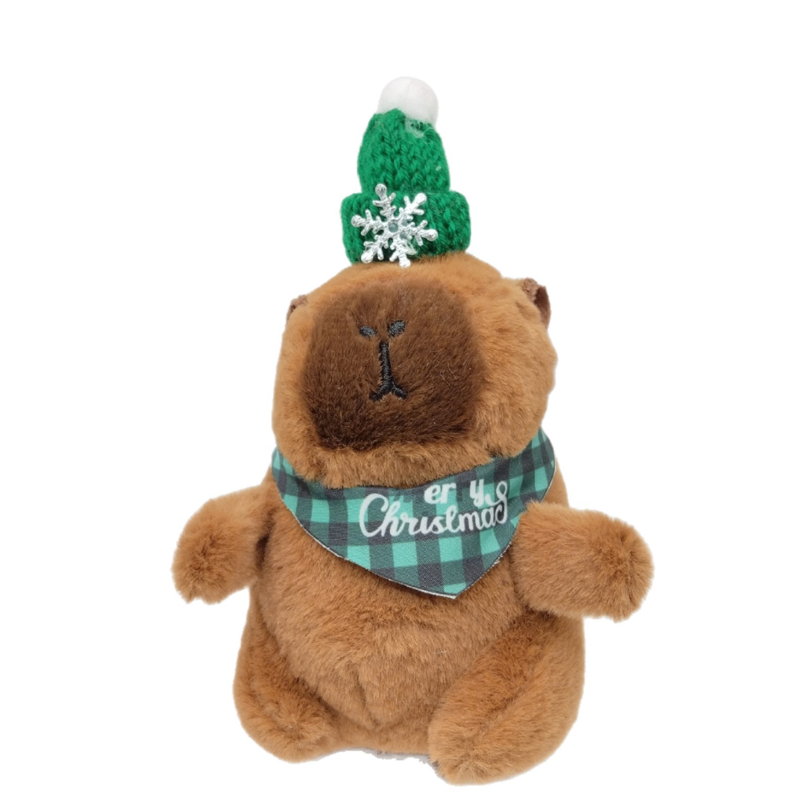 Christmas Capybara Plush Scarf Pendant Keychain Bag Charm Cute Capybara Accessories