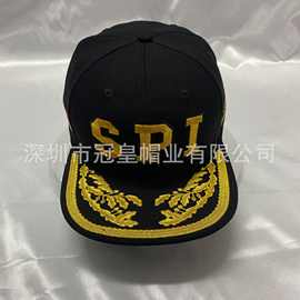巴拿马选举帽金属丝棒球帽字母刺绣平板帽简约时尚帽工厂订制