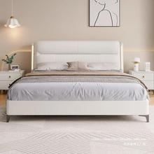 意式现代真皮床小户型1.8床x2米双人床主卧大婚床 1.5m储物软体床